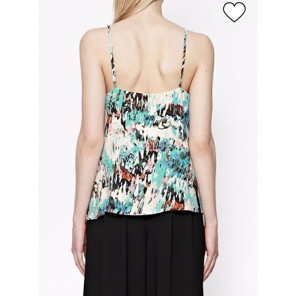 FRENCH CONNECTION ISLA RIPPLE WOMEN'S TOP SIZE 2 ADJUSTABLE STRAPS LOOSE FIT - Picture 2 of 9